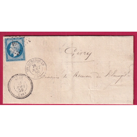 N°14 PC 197 AUVE MARNE CAD TYPE 22 BOITE RURALE H HERPONT POUR GIVRY EN ARGONNE