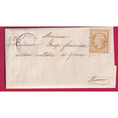 N°21 GC 1662 GIVRY EN ARGONNE MARNE OR DOMMARTIN 1863 POUR EPENSE