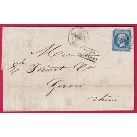 N°14 GC 1818 BATON ESSAI LYON BUREAU A POUR GIVORS APRES LE DEPART RARE INDICE 23