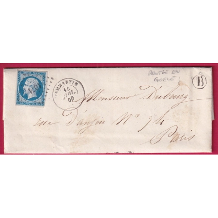N°14 PC 1071 DAMMARTIN SEINE ET MARNE BOITE RURALE B MONTGE EN GOELE POUR PARIS