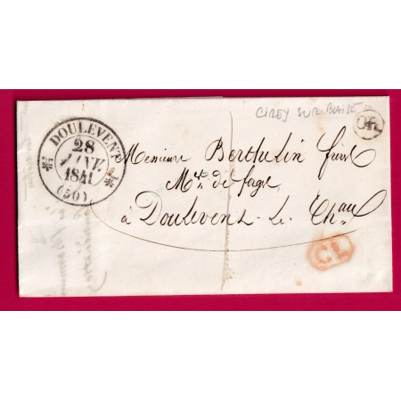 CAD TYPE 12 DOULEVENT HAUTE MARNE ORVCIREY SUR BLAISE TAXE LOCALE 1 + CL ROUGE 1841