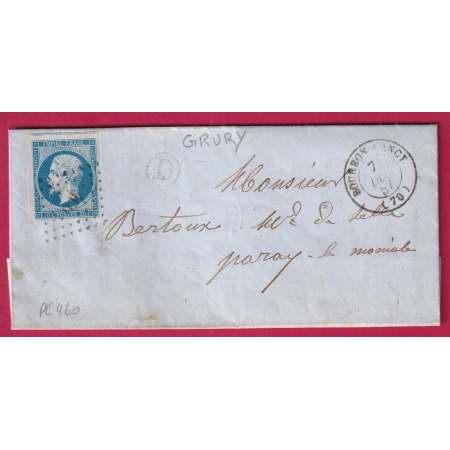 N°14 PC BOURBON LANCY SAONE ET LOIRE BOITE RURALE D GRURY POUR PARAY LE MONIAL