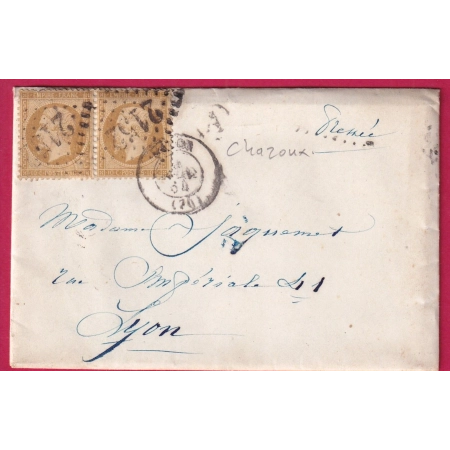 N°21 GC 2152 MACON SAONE ET LOIRE BOITE RURALE A CHAZOUX POUR LYON