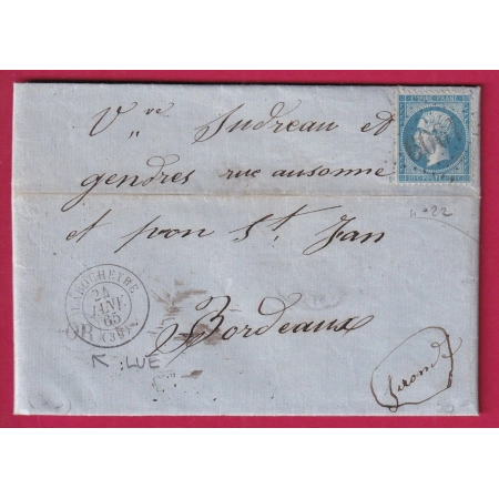 N°22 GC 1909 LABOUHEYRE LANDES OR LUE POUR BORDEAUX