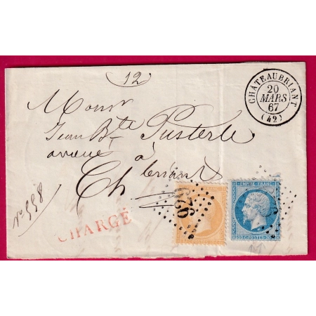 N°21 22 GC 929 CHATEAUBRIANT LOIRE INFERIEURE BANDE CHARGEE INCOMPLETE N°22 VARIETE
