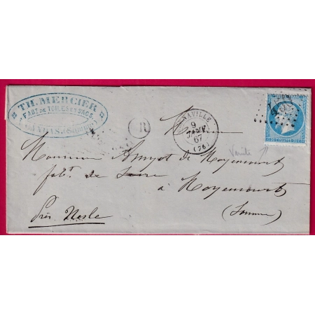 N°22 GC 450 BERNAVILLE SOMME OR CANDAS POUR MOYENCOURT 1867