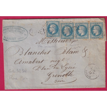 N°29 BANDE DE 3 + UN GC 3234 ROYBON ISERE OR PEROUZET POUR GRENOBLE