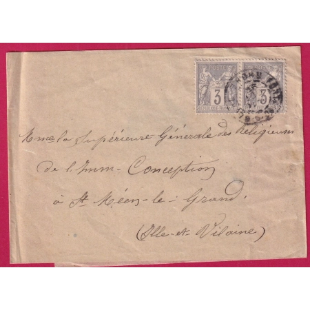 N°87 PAIRE FONTAINE SUR SAONE RHONE POUR ST MEEN LA GRAND ILLE ET VILAINE BANDE DE JOURNAL COMPLETE