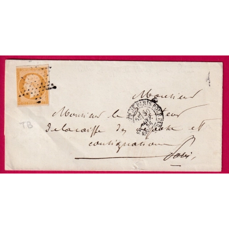 N°13B ETOILE PLEINE LETTRE AFFRANCH DE PARIS POUR PARIS 1856