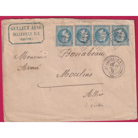 N°29 BANDE DE 3 PLUS UN GC 433 BELLEVILLE SUR SAONE POUR MOULINS ALLIER