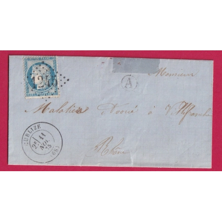 N°60 GC 1245 CUBLIZE RHONE CAD TYPE 17 POUR VILLEFRANCHE SUR SAONE INDICE 12