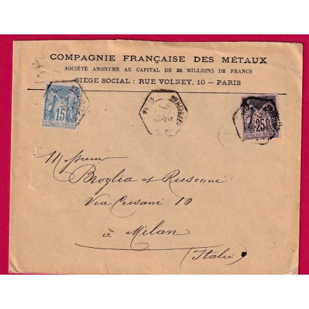 N°97 90 LEVEE EXCEPTIONNELLE PARIS R DES CAPUCINES E2 POUR MILAN ITALIE MILANO ITALIA