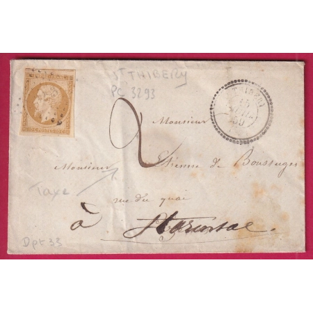 N°13 PC 3293 CAD TYPE 22 ST THIBERY HERAULT POUR FLORENSAC TAXE MANUSCRIT 2