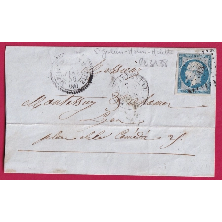 N°14 PC 3138 ST JULIEN MOLIN MOLETTE LOIRE CAD TYPE 22 POUR LYON INDICE 16