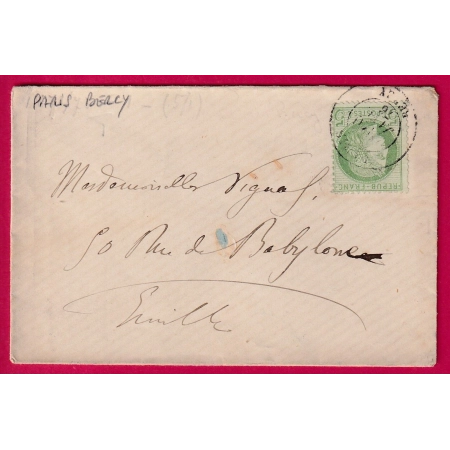N°53 PARIS BERCY POUR PARIS TARIF CARTE DE VISITE ENVELOPPE OUVERTE