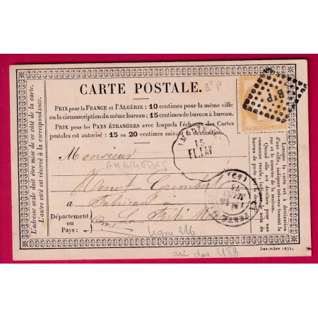 N°55 CONVOYEUR STATION AMBIERES MAYENNE POUR LA FERTE MACE CARTE PRECURSEUR BUREAU PASSE 2188 LE MANS INDICE 14