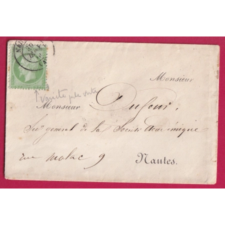 N°20 CAD TYPE 15 NANTES LOIRE INFERIEURE POUR NANTES  CARTE DE VISITE LOCALE