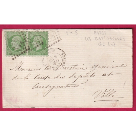 N°20 PAIRE VERT FONCE GC 347 LES BATIGNOLLES POUR PARIS RECETTES REUNIES