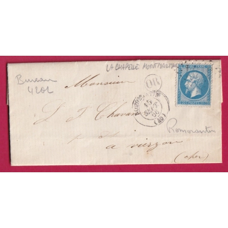 N°20 GC 3194 ROMORANTIN LOIR ET CHER OR LA CHAPELLE MONTMARTIN BIREAU DE PASSE 4201 VIERZON CHER + CAD EN ARRIVE