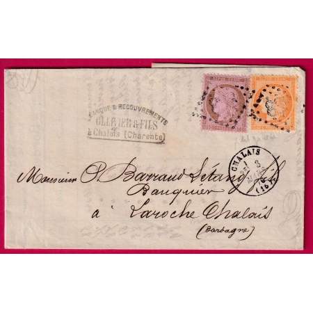 N°38 54 GC  838 CHALAIS CHARENTE INFERIEURE CAD TYPE 16 POUR LA ROCHE CHALAIS DORDOGNE