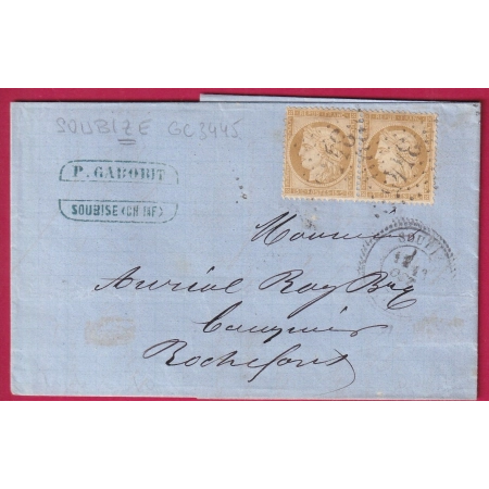 DOUBLE PORT LOCAL N°59 PAIRE GC 3445 SOUBIZE CHARENTE INFERIEURE CAD TYPE 24 POUR ROCHEFORT SOUBISE