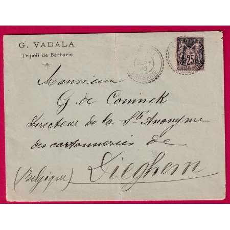 N°97 CAD FB84 TRIPOLI BARNARIE POUR LIEGHEN BELGIQUE