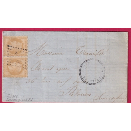 N°28 PAIRE GC 115 ANSAUVILLERS OISE CAD TYPE 24 INDICE 15 POUR ROUEN SEINE INFERIEURE