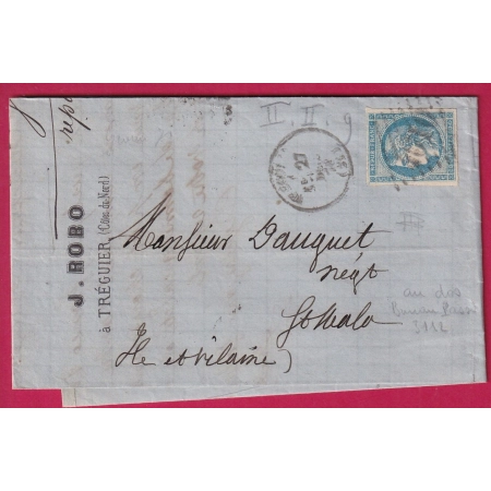 N°45A GC 4010 TREGUIER COTES DU NORD POUR ST MALO ILLE ET VILAINE