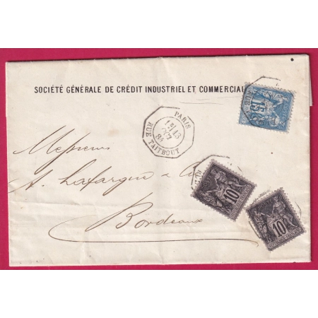 N°89 X2 90 LEVEE EXCEPTIONNELLE PARIS R TAITBOUT POUR BORDEAUX GIRONDE