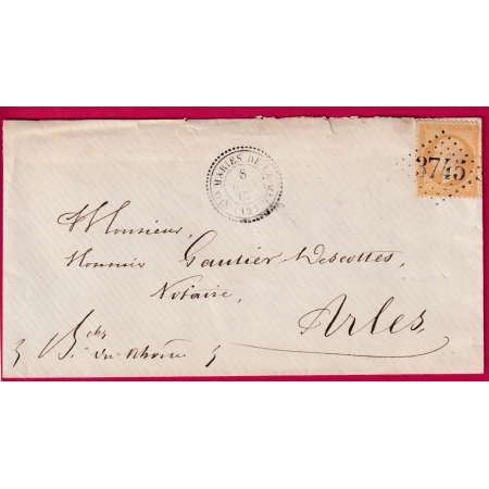 N°21 GC 3745 STE MARIE DE LA MER BOUCHES DU RHONE CAD TYPE 22 POUR ARLES INDICE 18