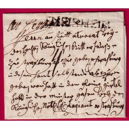 MARQUE ENSISHEIM HAUT-RHIN 1772 LN°2  INDICE 22    TTB