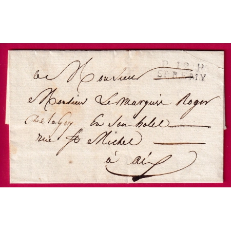 MARQUE P12P ST. REMY BOUCHES DU RHÔNE TEXTE DU MAIRE 1819 POUR AIX  TTB