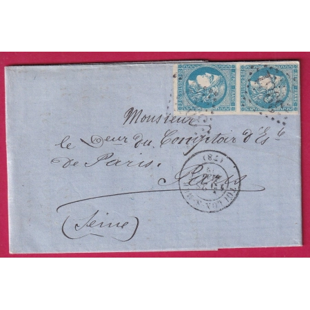 N°46B PAIRE GC 3981  TOULON VAR POUR PARIS 1872