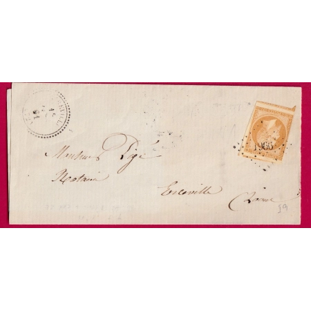 N°13 A BISTRE BRUN PC 1966 MEREVILLE SEINE ET OISE POUR ANGERVILLE CAD TYPE 22