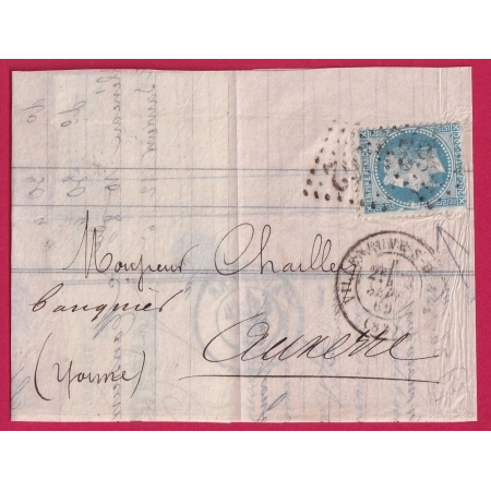 N°29 VARIETE A LA PIPE 1ER ETAT GC 4262 VILLENEUVE SUR YONNE POUR AUXERRE