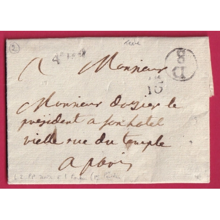 PARIS PETITE POSTE REMISE AU FACTEUR D8 QUANTIEME 16 POUR PARIS SANS DATE