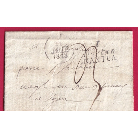 DOUBLE CURSIVE 1 DORTAN NANTUA 1828 POUR LYON INDICE 18
