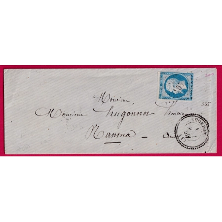 N°14 PC 955 CORDON AIN CAD TYPE 22 POUR NANTUA RARE INDICE 19 RARE AMBULANT MACON A GENEVE 2° AU DOS