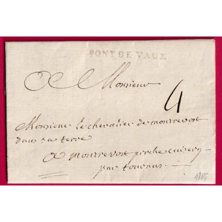 MARQUE PONT DE VAUX 1789 AIN LN°1 POUR TOURNUS CUISERY SAONE ET LOIRE INDICE 15