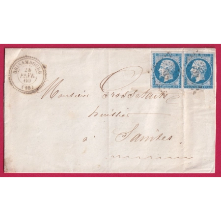 N°14 X2 PC 537 BRISSAMBOURG CHARENTE INFERIEURE CAD TYPE 22 POUR SAINTES