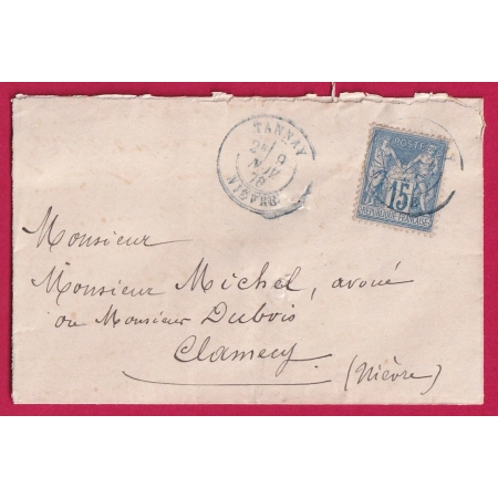 N°90 CAD TYPE 18 EN BLEU TANNAY NIEVRE POUR CLAMECY