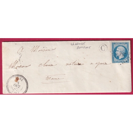 N°14 PC 197 AUVE MARNE CAD TYPE 22 BOITE RURALE C LA GRANDE ROMANIE POUR EPENSE