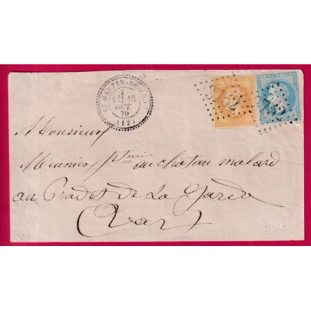 N°28 29 GC 3752 ST MARTIN DE CRAU CAD TYPE 24 POUR LA GARDE VAR DEVANT DE LETTRE TARIF ??