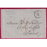 CAD TUNIS TUNISIE TAXE MANUSCRITE 18 TRIPLE PORT POUR PARIS BFE