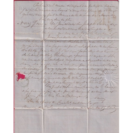 CAD TUNIS TUNISIE TAXE MANUSCRITE 18 TRIPLE PORT POUR PARIS BFE