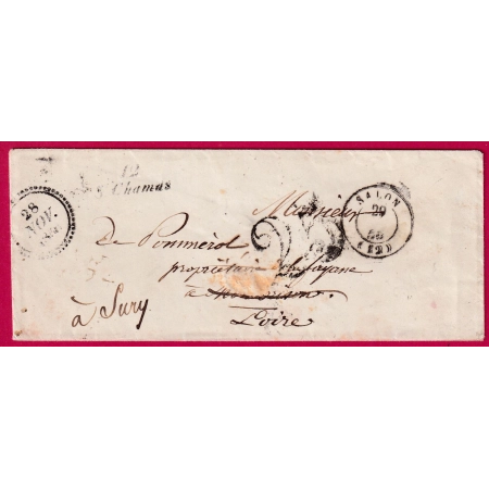 CURSIVE 12 ST CHAMAS BOUCHES DU RHONE DATEUR A 1850 MONTBRISON SURY LE COMTAL LOIRE INDICE 11 CAD T15 SALON DE PROVENCE