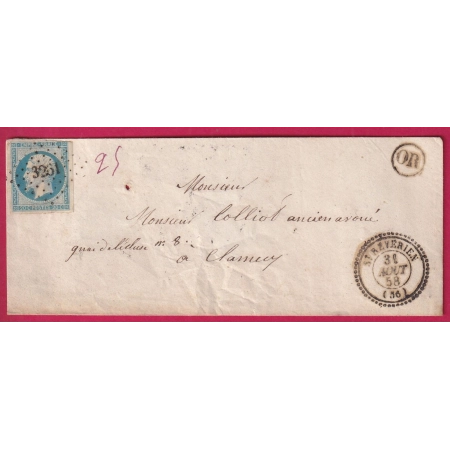N°14 PC 3261 ST REVERIEN NIEVRE CAD TYPE 22 POUR CLAMECY OR