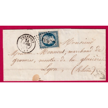 N°10 PC 3410 TREFFORT AIN RARE SUR CE TIMBRE POUR LYON