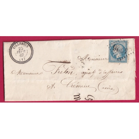 N°22 GC 4226 VILLEBOIS AIN CAD TYPE 22 POUR CREMIEU