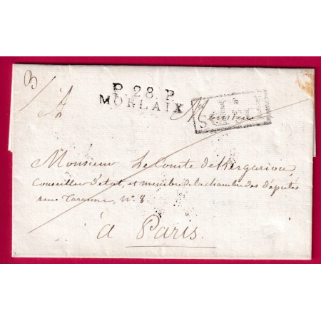 MARQUE P28P MORLAIX FINISTERE 1823 INDICE 10 POUR PARIS
